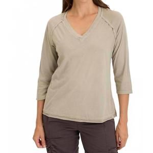 NEW WEARABLES maven jersey 3/4-sleeve v-neck tee in ripple pigment